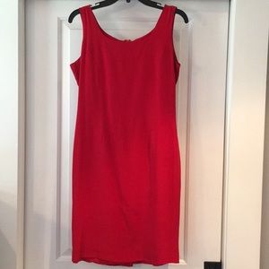 Red sheath dress
